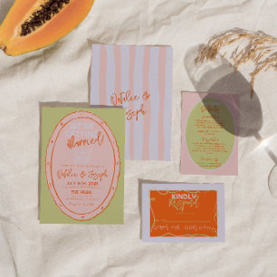 Invitation Main colorée dessinée Mariage Whimsical Peint