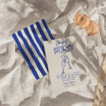 Invitation Main Colorée Rétro Tirée 30e Soirée À Anniversaire<br><div class="desc">Si vous cherchez une invitation unique à 30e anniversaire élégante et facile à éditer, celle-ci est parfaite pour vous. Comme vous le voyez, il est doté d'écriture manuscrite bleue avec des CHEERS fantaisistes à THIRTHY. avec des lunettes de champagne colorées à la main bleue sur le mode cheers sur arrière...</div>