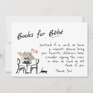 Invitation Main Drawn Bonjour Bebe Livres français pour Baby 