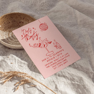 Invitation Main Drawn Dirty Trente 30e Fun Birthday Party