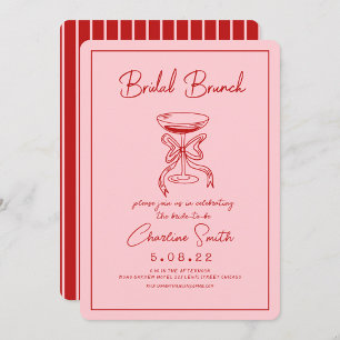 Invitation Main Drawn Funky Handwriting Bridal Brunch