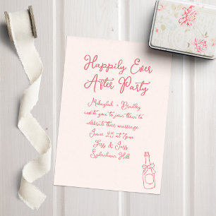 Invitation Main Glissée Blush & Red Happily Jamais Après La F