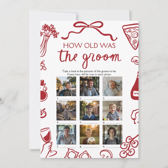 Invitation Main Italienne Rouge Tiré À Quel Point L'Ancien Je (Devant)