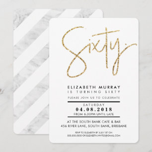 Invitation MAIN LETTERED or simple parties scintillant soixan