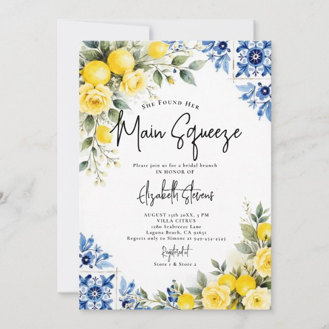 Invitation Main Squeeze Lemon Carrelage Bleu Rose 2 Jour de M (Devant)