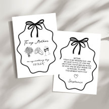 Main Tiré Bow Floral À Ma Mère Sur Mon Mariage