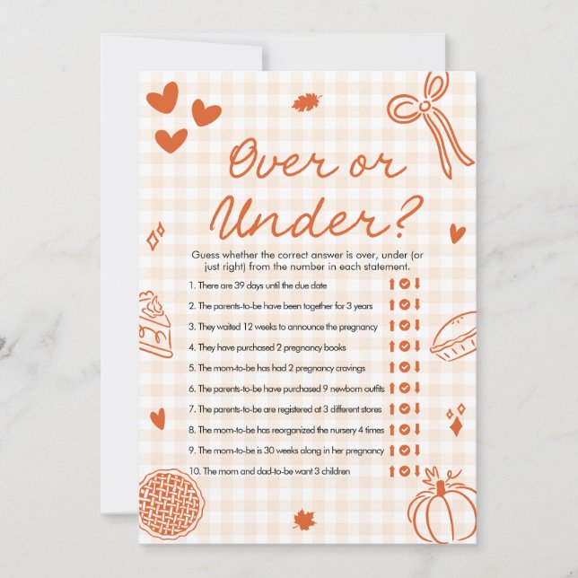 Invitation Main Tirée Italienne Au-Dessus Ou Sous Baby shower (Devant)