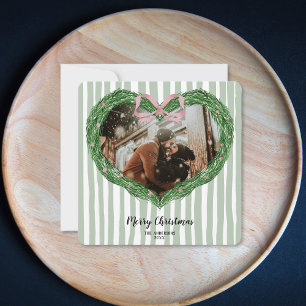 Invitation Main tirée Joyeux Noël Coeur Fer photo