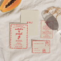 Main Tirée Rétro Funky Unique Quirky Mariage