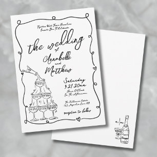 Invitation Main Whimsical tiré Mariage Quirky