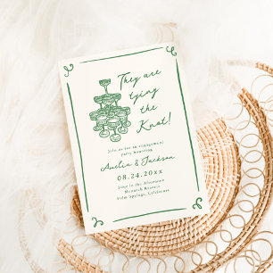 Invitation Main Whimsical tirée Green Engagement Party