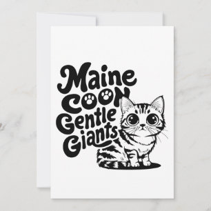 Invitation Maine Coon Géants gentils Chat