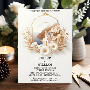 Invitation Maintenant café italien toscan Sorrento Mariage Dé