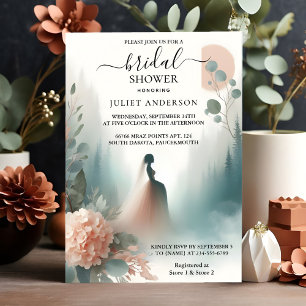 Invitation Maintenant Eucalyptus Dentelle Tulle Dusty Fête de