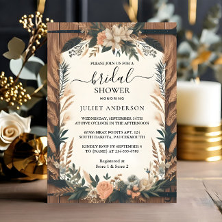 Invitation Maintenant Garden Spring Boho Boho Fête des mariée