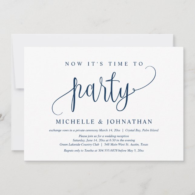 Invitation Maintenant, il est temps de faire la fête, invitat (Devant)