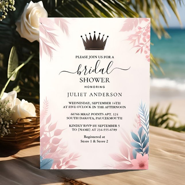 Invitation Maintenant Long Tulle Regal Glam Blush Fête des ma (Créateur téléchargé)
