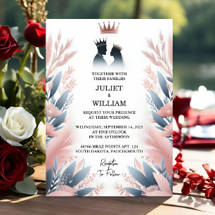 Invitation Maintenant Long Tulle Regal Royal Glam Blush Maria