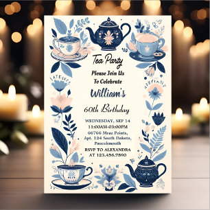Invitation Maintenant Royal Chic Fairy Tea Party 60e annivers
