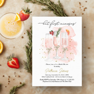 Invitation Mais d'abord Mimosas Enterrement de Vie de Jeune F