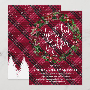 Invitation Mais Ensemble Floral Wreath Flannel Noël