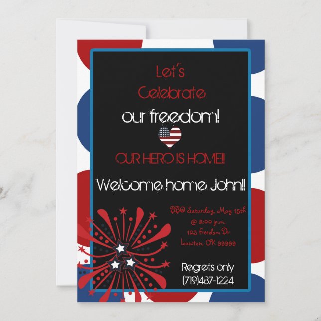 INVITATION MAISON BIENVENUE ! ! NOTRE HÉROS (Devant)