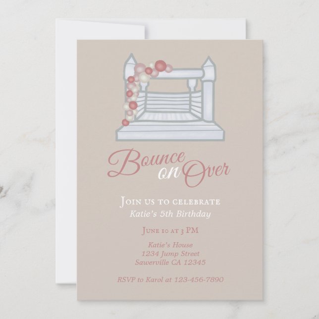 Invitation Maison Blanche Bounce Boho Balloon Garland Anniver (Devant)