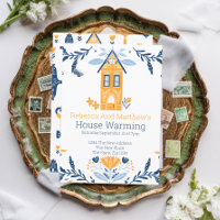 Maison Chauffage Hygge Bleu Maison Jaune et Fleurs