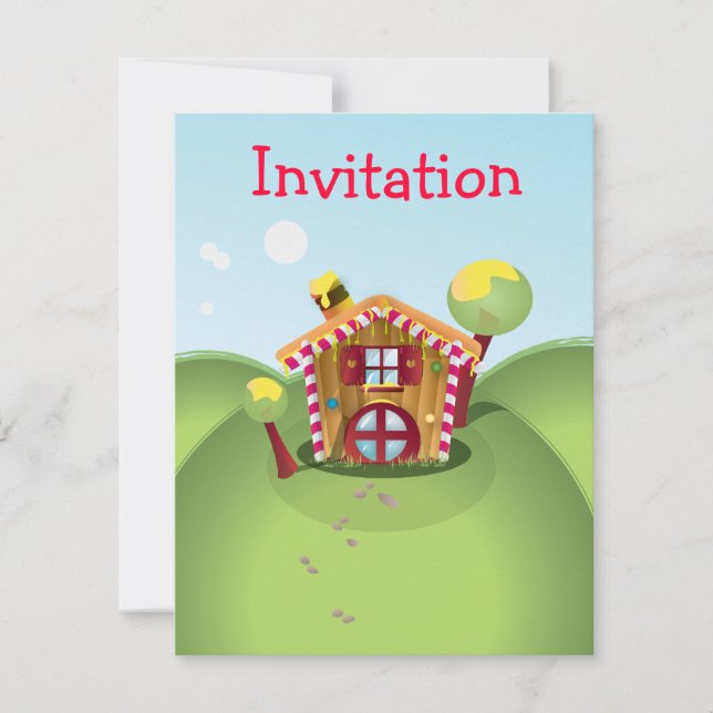 Invitation Maison de Bonbons sur la Colline (Devant)