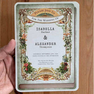 Invitation Maison de conte de fées Cottagecore vert sauge For