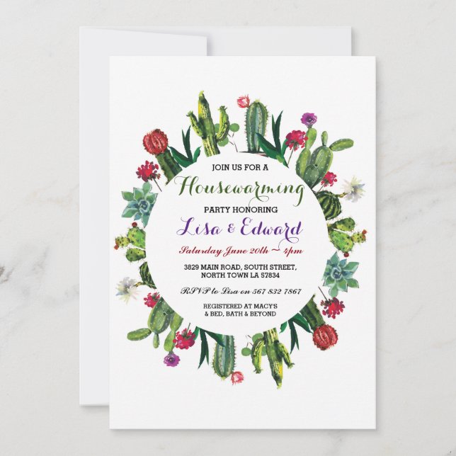 Invitation Maison de fiesta d'invitation de partie de (Devant)