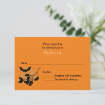 Maison de la fête d'Halloween de mariage RSVP