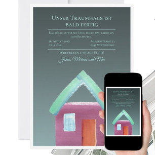 Invitation Maison de la fête du réchauffement de la maison no