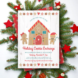 Invitation Maison de pain d'épice Noël Échange de biscuits ru
