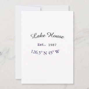 Invitation Maison de plage etc. Date année coordonnées person