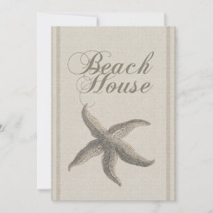 Invitation Maison de plage étoile de mer Rivage Côtiers