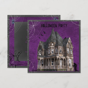 Invitation Maison de sorcière hantée Halloween