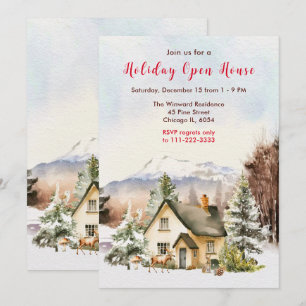 Invitation Maison de vacances d'hiver ouverte