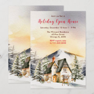 Invitation Maison de vacances d'hiver ouverte