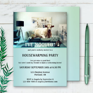 Invitation Maison de vache soyeux Sweet Home Maison de chauff