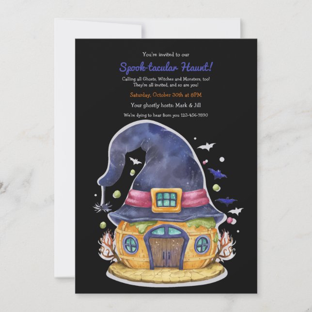 Invitation Maison d'Halloween  (Devant)