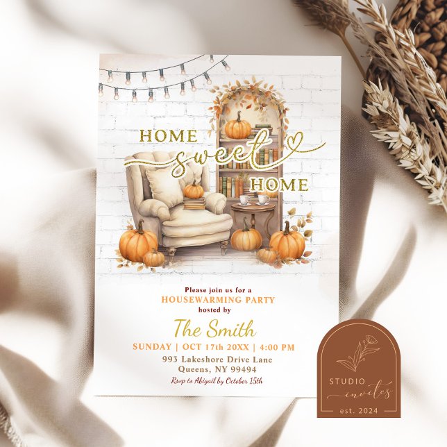 Invitation Maison Douce Maison Citrouille d'Automne Réchauffe (Créateur téléchargé)
