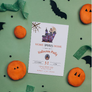 Invitation Maison éffrayante Petite Sorcière Maison Éffrayant