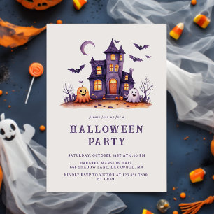 Invitation Maison Éffrayante pour enfants Haunted Enfants Hal