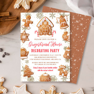Invitation Maison en pain d'épice Cookie Décoration Fête Fête