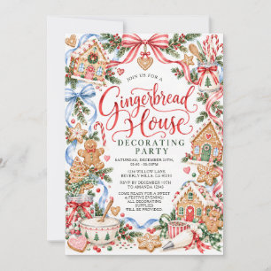 Invitation Maison en pain d'épice Décoration de fête de Noël