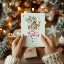 Maison en pain d'épices aquarelle avec ours polair