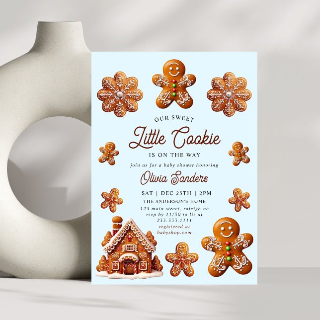 Invitation Maison en pain d'épices Baby shower de biscuits de (Créateur téléchargé)