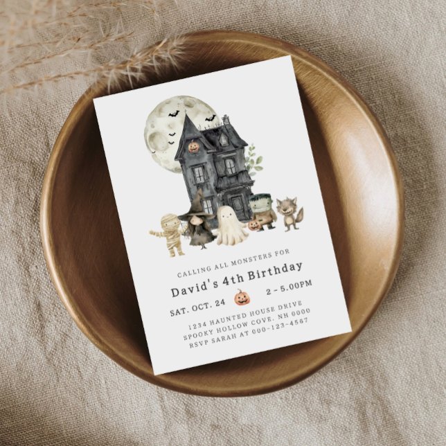 Invitation Maison hantée Anniversaire Halloween (Créateur téléchargé)