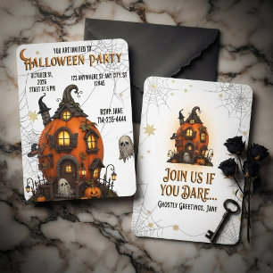 Invitation Maison hantée de fête Halloween modifiable